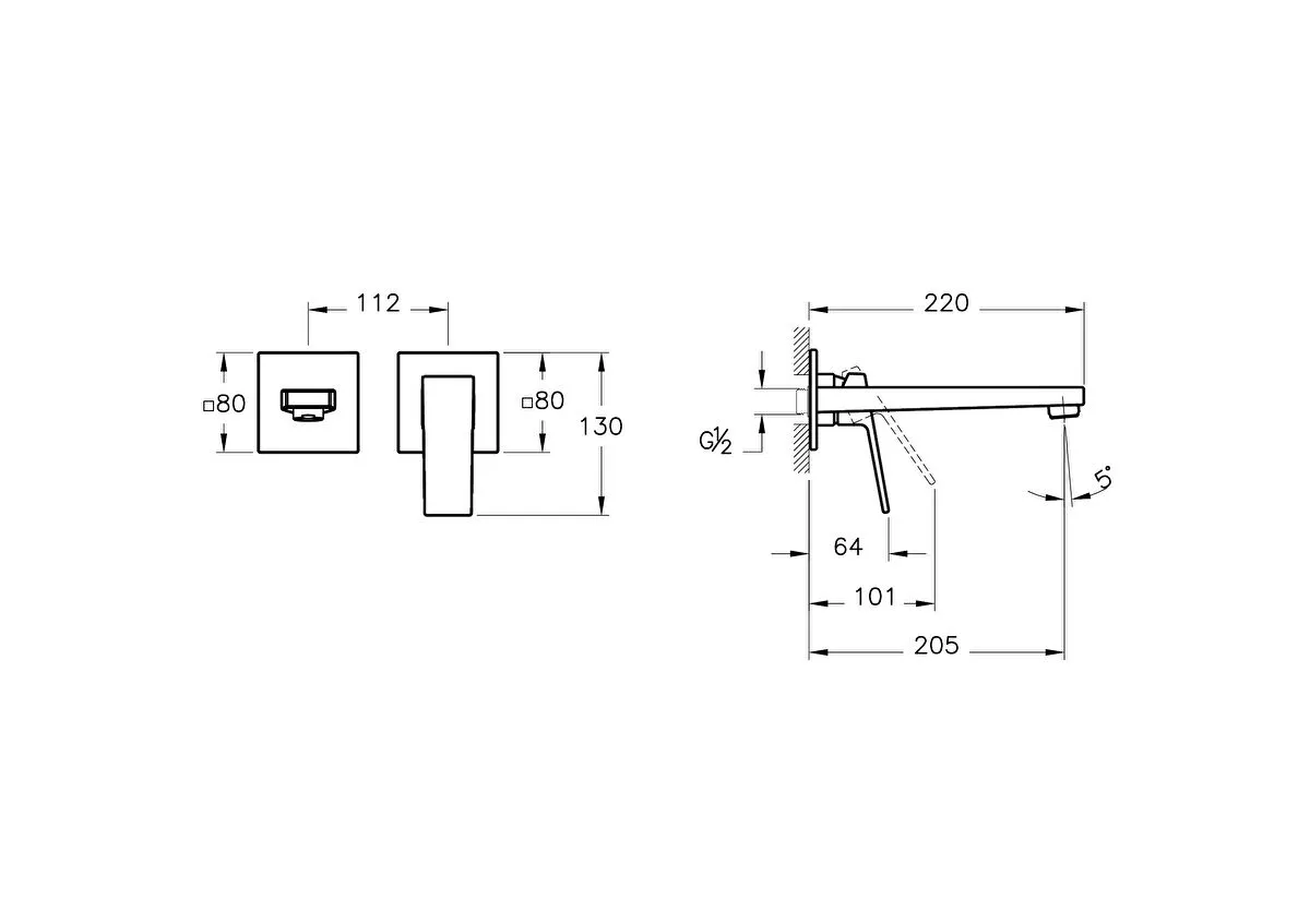 Vanna/Duş Qarışdırıcısı - A4359336EXP Minimax S Model, Bath/Shower Mixer - 3