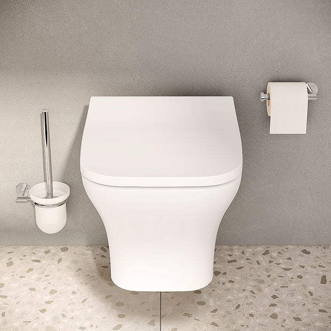 Divara Asılan Unitaz (Rimless, Soft-Close Qapaqlı) - Evi Model, Rimless Wall-Hung - 2